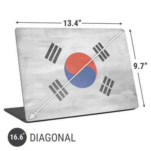 South Korean Flag Distressed Universal Laptop 16.6in (13.4 x 9.7in) Skin